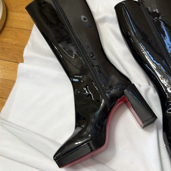 Christian Louboutin alleo botta 90 patent tall boots black EU39/US9 - Picture 11 of 13